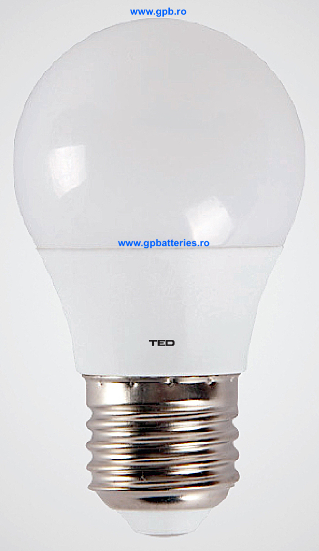 Bec LED balon mic E27/ 6W /220V/6400K G45 510lm TED206R