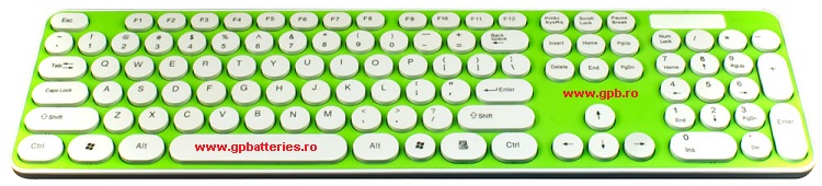 Tastatura TED-4 + mouse wireless GREEN+WHITE TD88S 20799