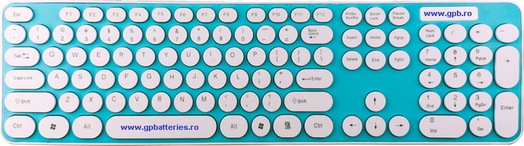 Tastatura TED-4 + mouse wireless BLUE+WHITE TD88S 20799