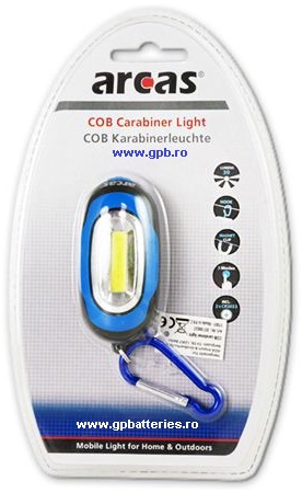 Arcas Germania lanterna breloc 1 led COB diverse culori blister