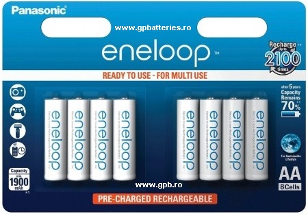 Eneloop acumulator ready to use Ni-MH AA (R6) 1900 mA 2100 cicluri B8 