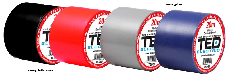 Banda electroizolanta TED / GP 50mm x 20m diverse culori