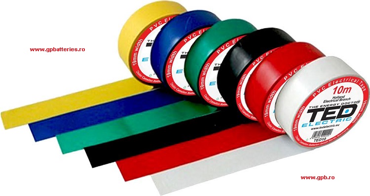 Banda electroizolanta TED / GP 19mm x 10m diverse culori
