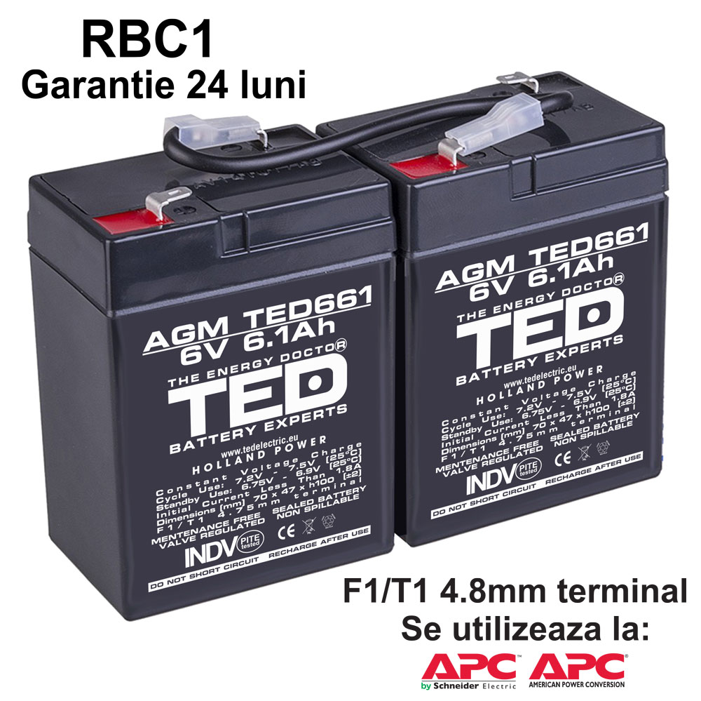 Acumulatori compatibili APC RBC1 din Olanda