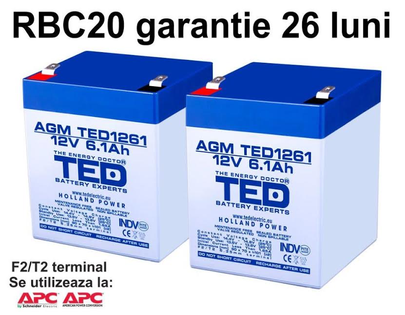 Acumulatori compatibili APC RBC20 din Olanda