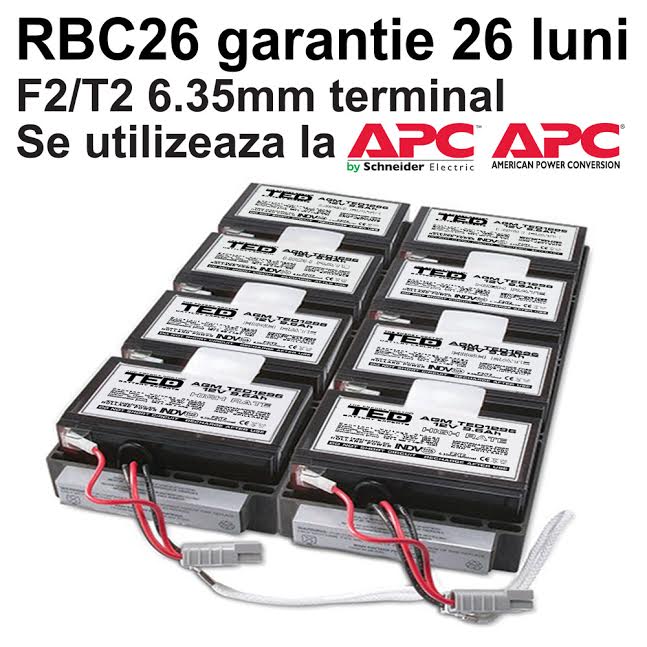 Acumulatori compatibili APC RBC26 din Olanda