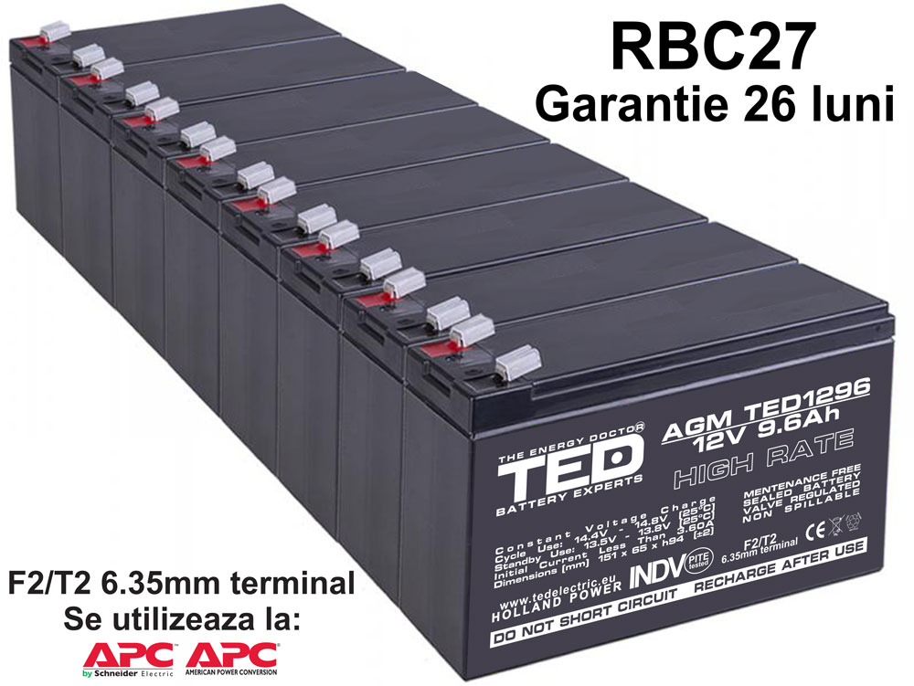 Acumulatori compatibili APC RBC27 din Olanda