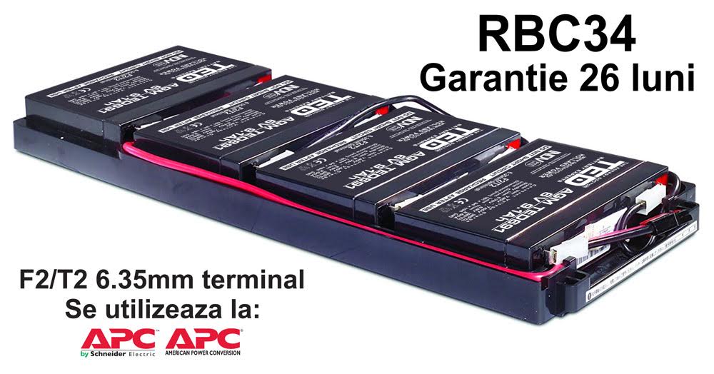 Acumulatori compatibili APC RBC34 din Olanda
