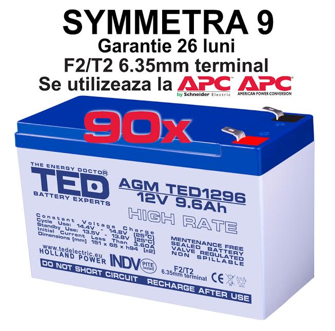 Acumulatori compatibili Symmetra 9 APC