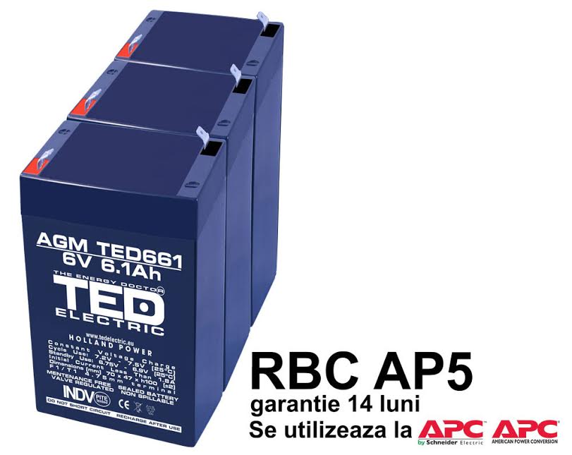 Acumulatori compatibili APC RBC AP5 din Olanda 