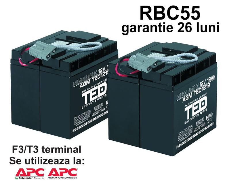 Acumulatori compatibili APC RBC55 din Olanda 