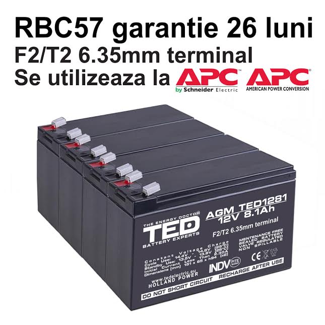 Acumulatori compatibili APC RBC57 din Olanda 