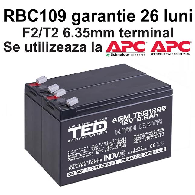 Acumulatori compatibili APC RBC109 din Olanda 