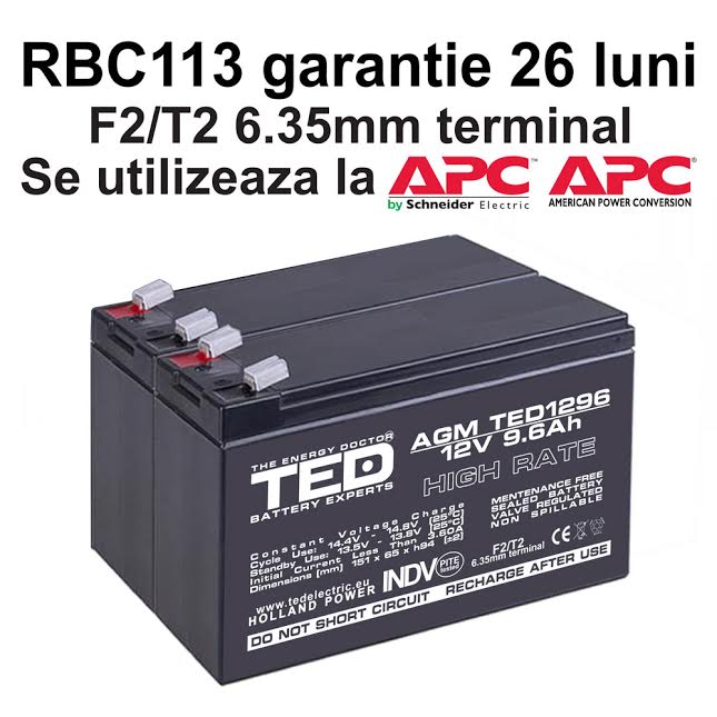 Acumulatori compatibili APC RBC113 din Olanda 