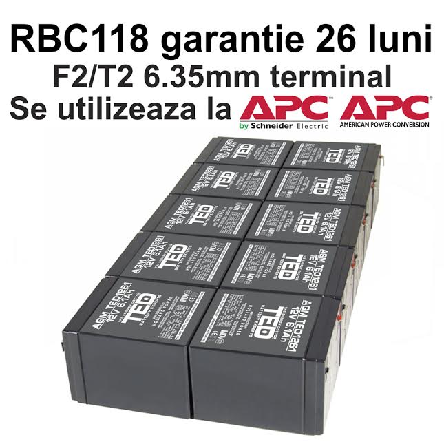 Acumulatori compatibili APC RBC118 din Olanda