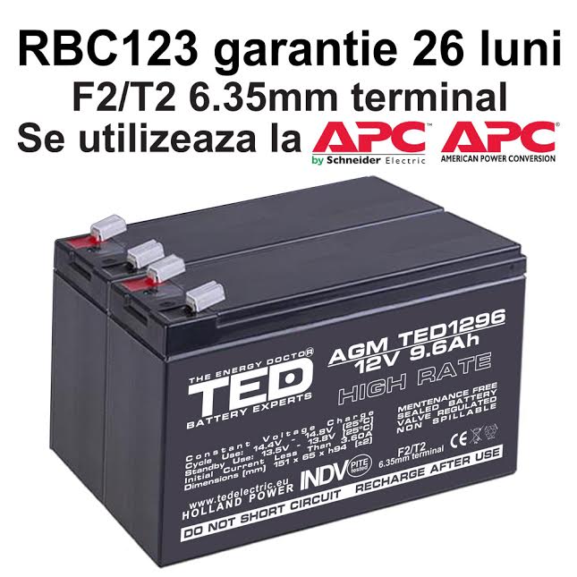 Acumulatori compatibili APC RBC123 din Olanda 