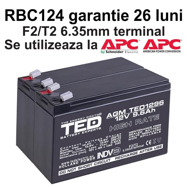 Acumulatori compatibili APC RBC124 din Olanda 