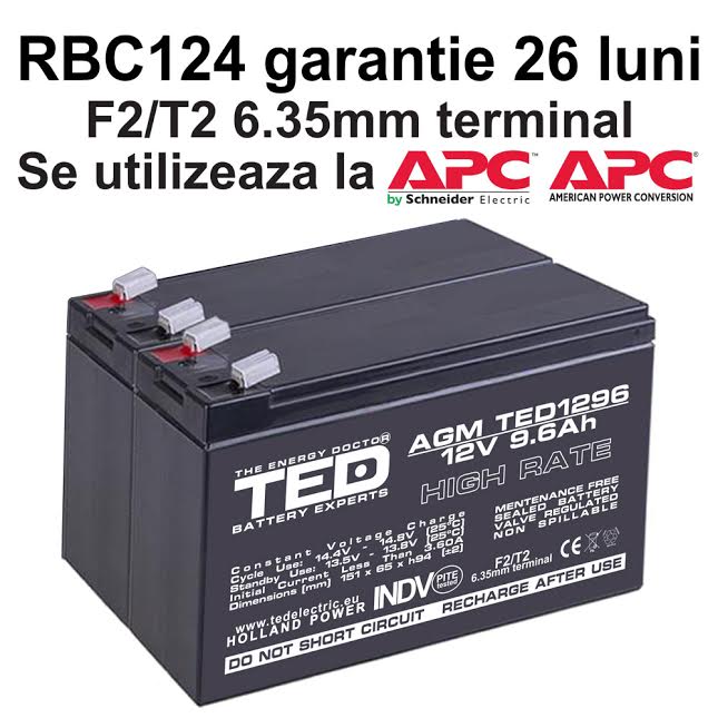 Acumulatori compatibili APC RBC124 din Olanda