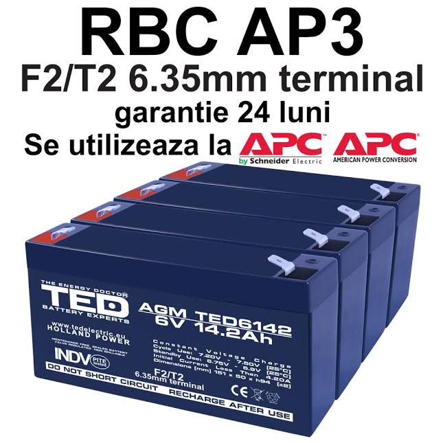 Acumulatori compatibili APC RBC AP3 din Olanda