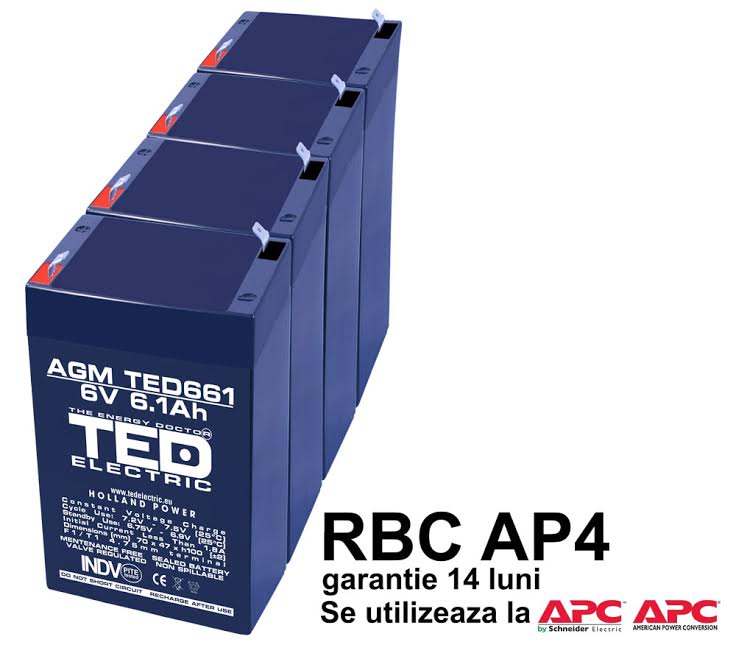 Acumulatori compatibili APC RBC AP4 din Olanda 